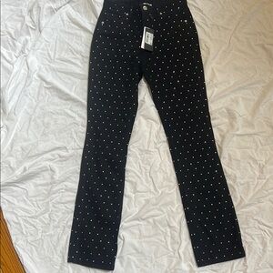 Gianni Bini Black Pants with Silver Accents